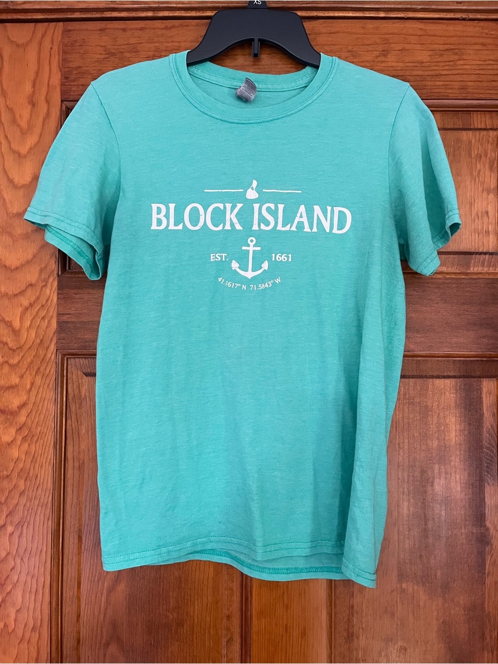 Gildan Teal 'Block Island' Graphic Short Sleeve Tee